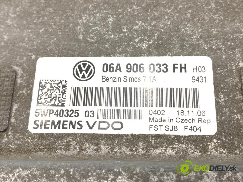 SEAT ALTEA XL nadwozie wielkoprzestrzenne (MPV) 2007 75 kW 1.6 1595 řídící jednotka motora 06A906033FH (Řídicí jednotka)