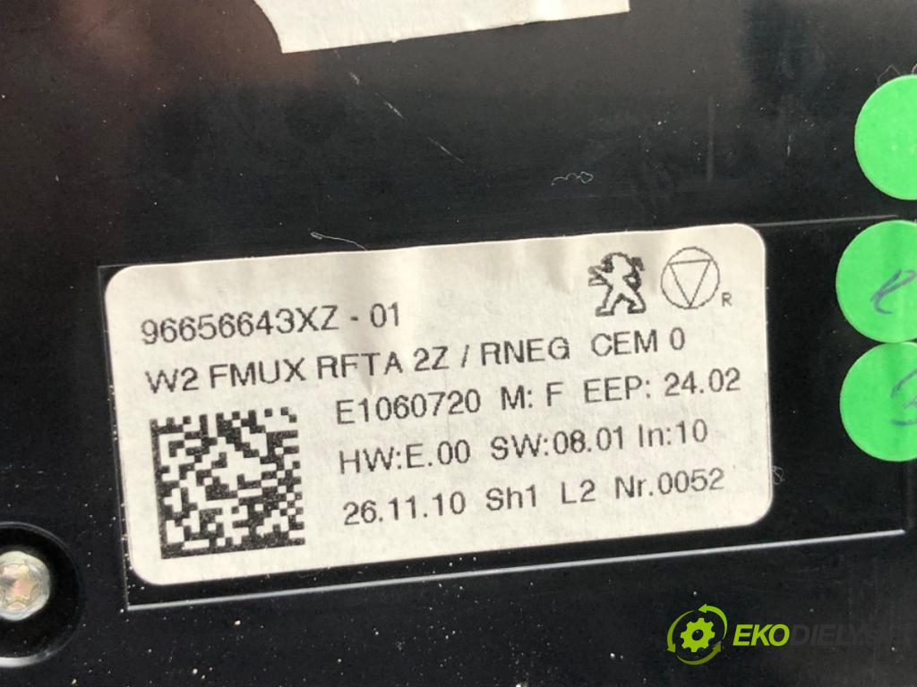PEUGEOT 508 I sedan 2011 82 kW 1.6 HDi 1560 Panel ovládania kúrenia 96656643XZ (Prepínacie páčky pod volantom)