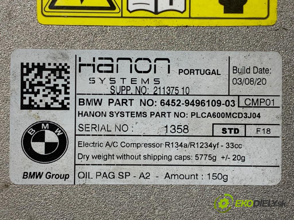 BMW G01 SUV 2020 135 kW xDrive 30 e Plug-in-Hybrid 1998 kompresor klimatizace 9496109 (Kompresor klimatizace)