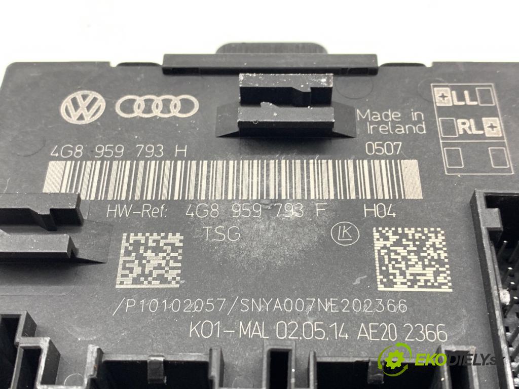 AUDI A6 C7 sedan 2014 180 kW 3.0 TDI quattro 2967 modul dveře levý přední část 4G8959793H (Řídící jednotka dveří)
