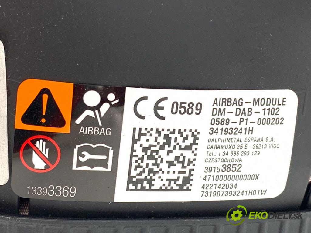 OPEL INSIGNIA B liftback 2019 147 kW 1.6 Turbo (68) 1598 AirBag volantu 34210358 (Airbag)