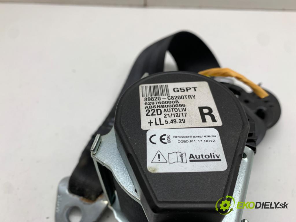 HYUNDAI i20 II liftback 2018 62 kW 1.2 1248 držák bezpečnost pravý zadní část 89820-C8200