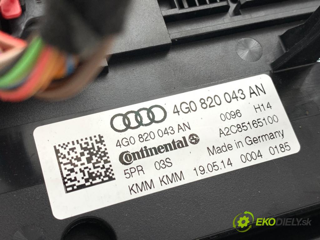 AUDI A6 C7 sedan 2014 180 kW 3.0 TDI quattro 2967 Panel ovládaní topení 4G0820043AN (Páčky pod volantem)