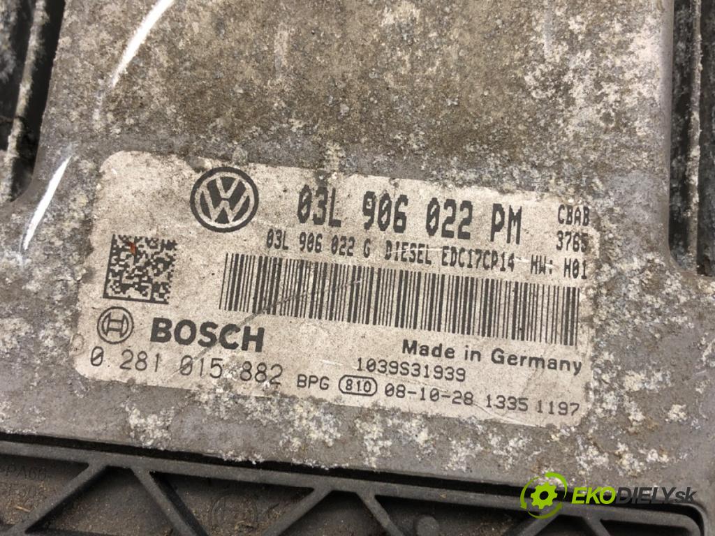 VW EOS kabriolet 2008 103 kW 2.0 TDI 1968 riadiaca jednotka Motor 03L906022PM (Riadiaca jednotka)