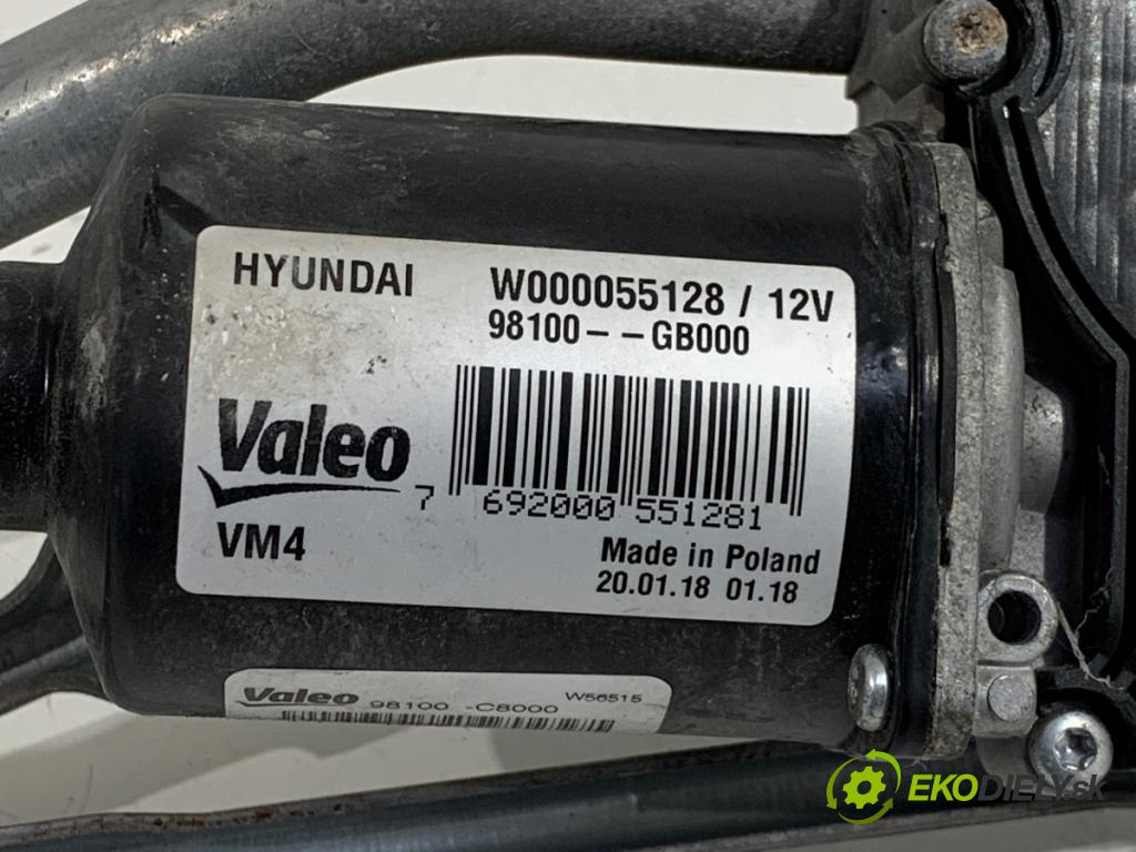 HYUNDAI i20 II liftback 2018 62 kW 1.2 1248 mechanismus stěračů přední část W000055128 (Motorek stěračů přední)