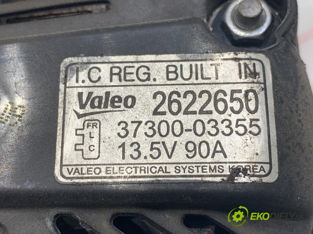 HYUNDAI i20 II liftback 2018 62 kW 1.2 1248 Alternátor 37300-03355 (Alternátor)