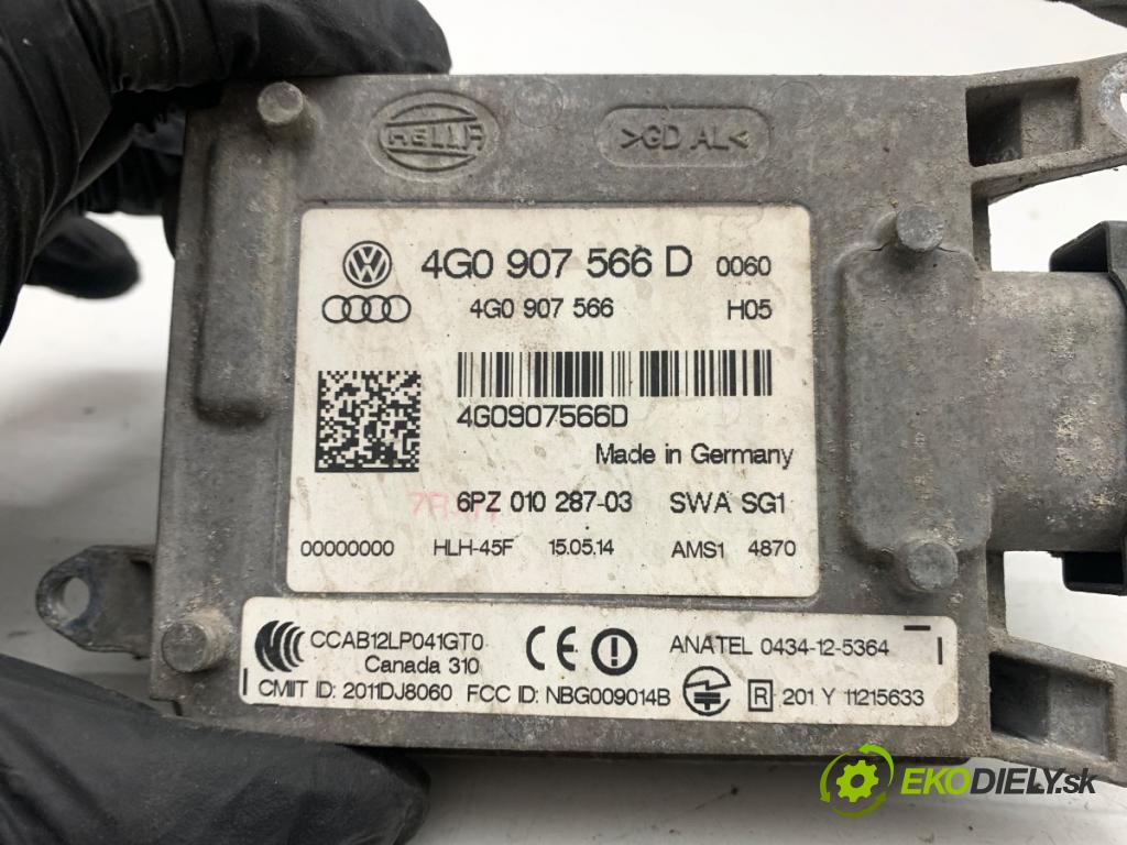 AUDI A6 C7 sedan 2014 180 kW 3.0 TDI quattro 2967 RADAR: PASA rýchlosti 4G0907566D