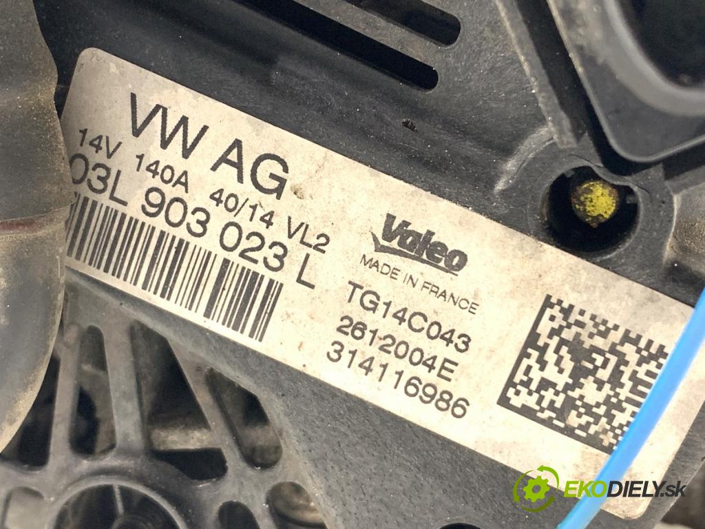VW GOLF VII Kombi 2014 81 kW 1.6 TDI 1598 Alternátor 03L903023L (Alternátor)