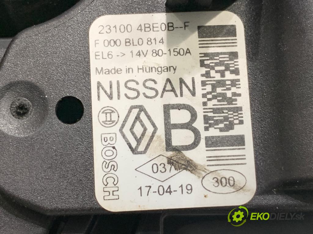 RENAULT TALISMAN sedan 2017 118 kW 1.6 dCi 160 1598 Alternátor 231004BE0B (Alternátor)