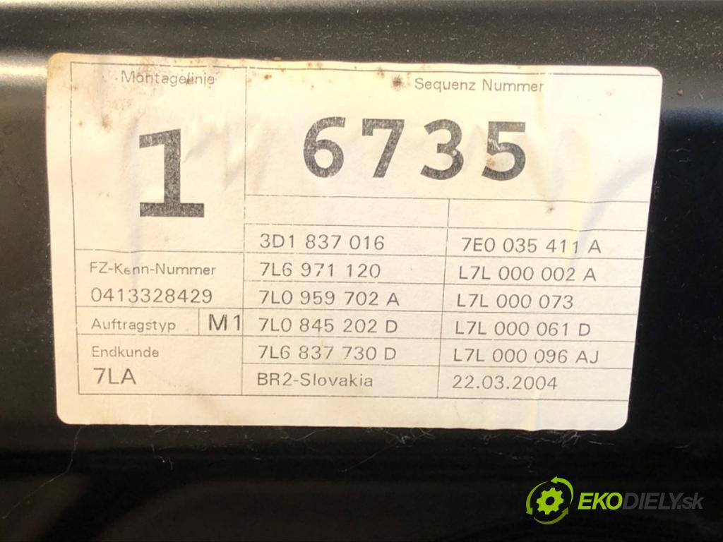 VW TOUAREG SUV 2004 128 kW 2.5 R5 TDI 2461 Mechanizmus okna pravy predný 7L0959702A