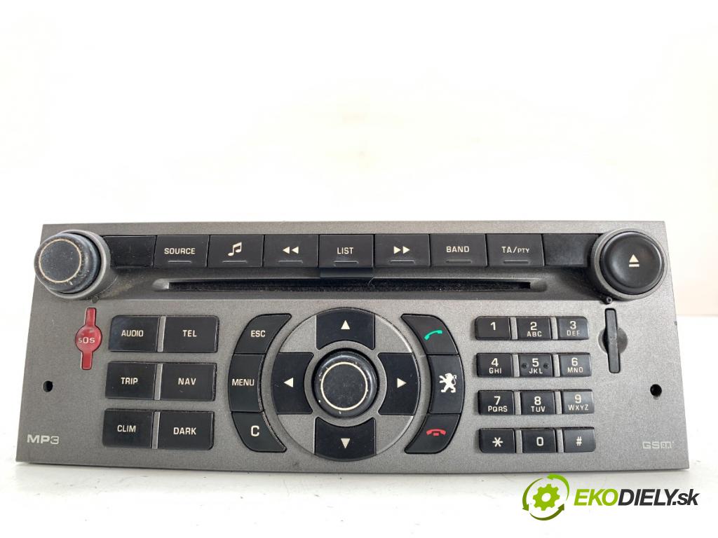 PEUGEOT 407 SW Kombi 2006 80 kW 1.6 HDi 110 1560 RADIO Navigácia 96601832YW (Audio zariadenie)