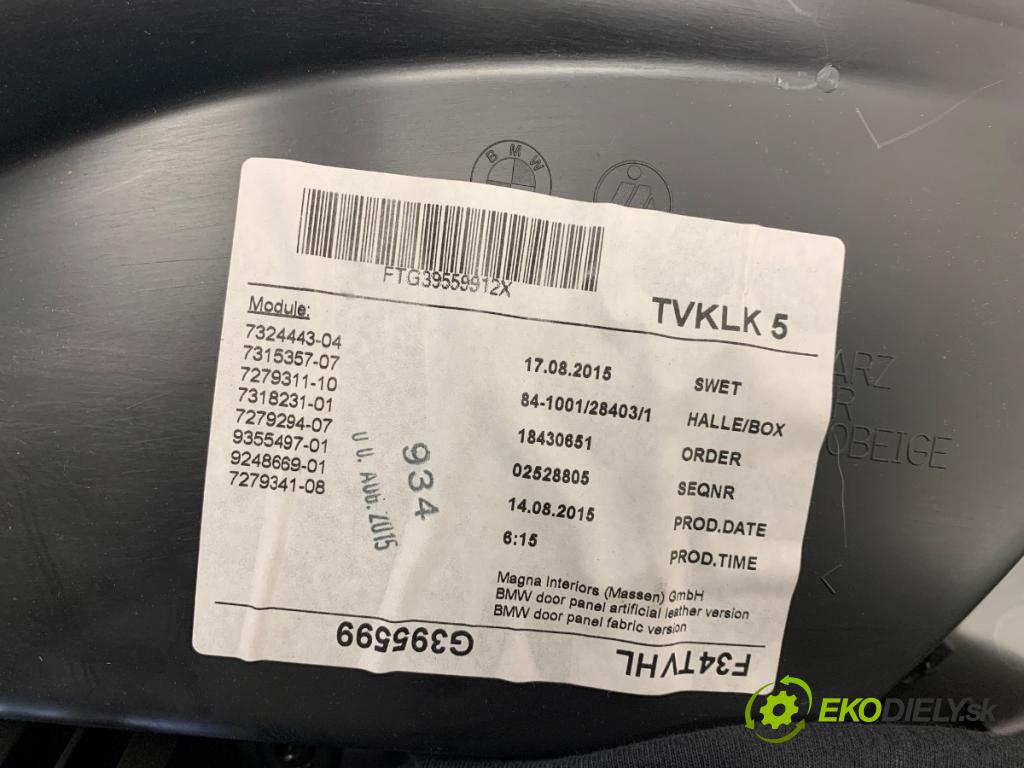 BMW F34 liftback 2015 140 kW 320 d 1995 čalúnenie Dvere ľavy zad