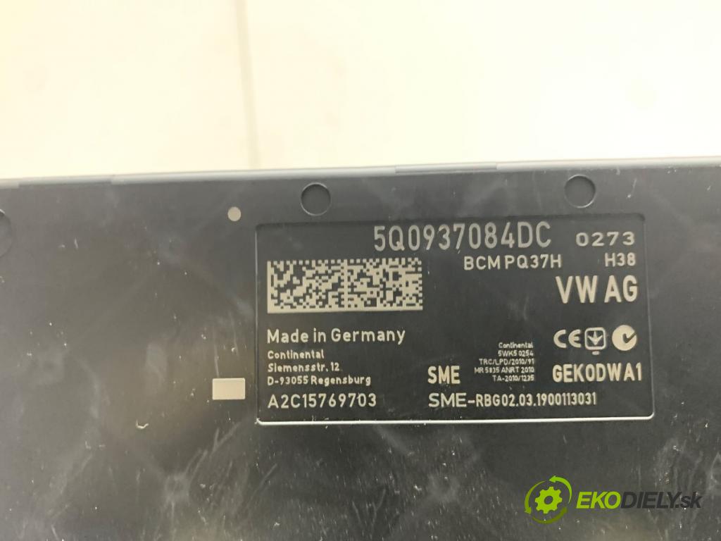 SKODA OCTAVIA III Kombi 2019 110 kW 2.0 TDI 1968 modul komfortu 5Q0937084DC (Komfortní modul)