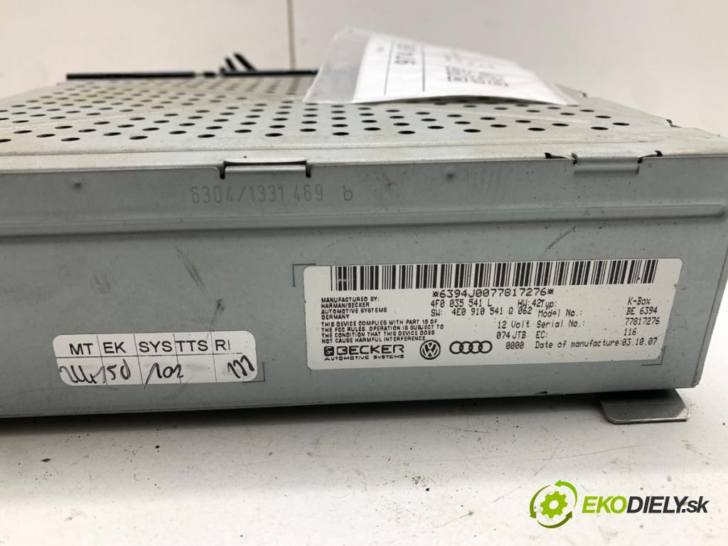 AUDI A6 C6 Kombi 2007 120 kW 2.7 TDI 2698 RADIO 4F0035541L (Audio zariadenie)