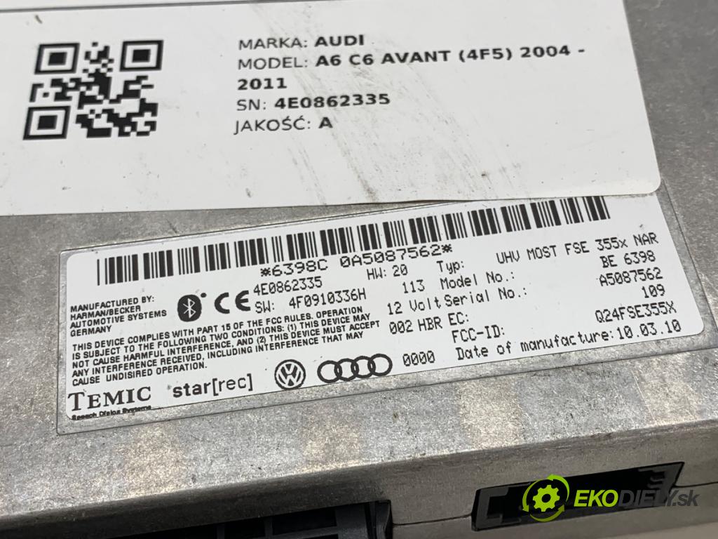 AUDI A6 C6 Kombi 2007 120 kW 2.7 TDI 2698 modul BLUETOOTH 4E0862335 (Řídící jednotka ostatní)