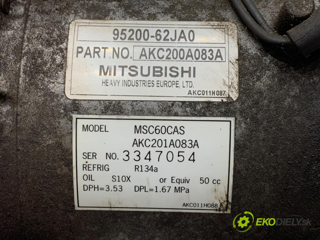 SUZUKI SWIFT III liftback 2009 67 kW 1.3 (RS 413) 1328 Kompresor klimatizácie 95200-62JA0 (Kompresor klimatizácie)