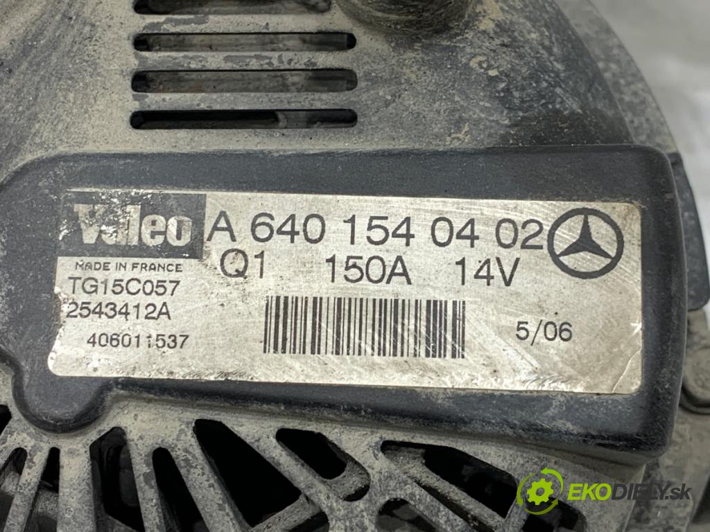 MERCEDES-BENZ W245 liftback 2006 103 kW B 200 CDI (245.208) 1991 Alternátor A6401540402 (Alternátor)