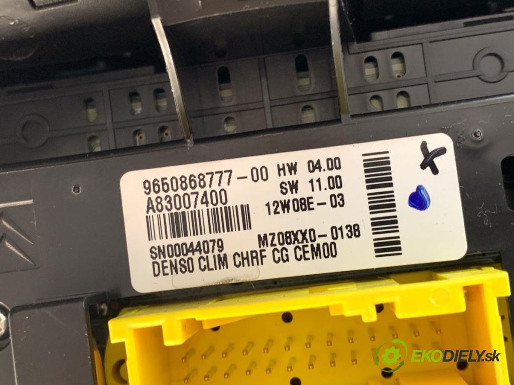 CITROEN C4 PICASSO I nadwozie wielkoprzestrzenne (MPV) 2012 82 kW 1.6 HDi 110 1560 Panel ovládania kúrenia 9650868777 (Prepínacie páčky pod volantom)