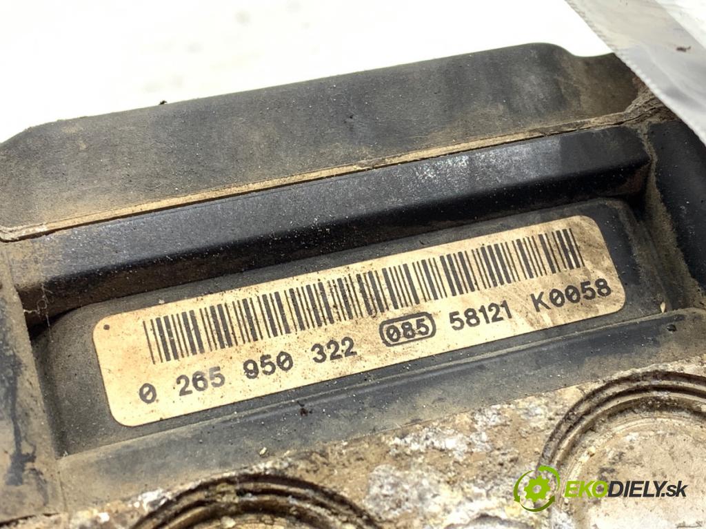MERCEDES-BENZ W169 liftback 2005 103 kW A 200 CDI (169.008, 169.308) 1991 Pumpa ABS 0265950322 (Pumpa ABS)