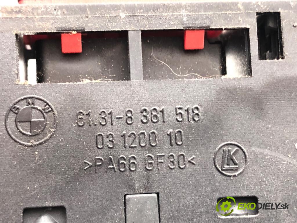BMW E46 sedan 2000 135 kW 330 d 2926 Prepínač okien 8381518 (Prepínacie páčky pod volantom)
