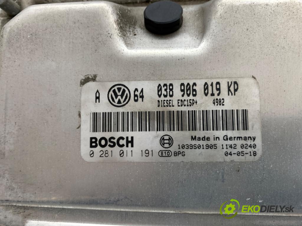VW GOLF IV liftback 2004 74 kW 1.9 TDI 1896 riadiaca jednotka Motor 038906019KP (Riadiaca jednotka)