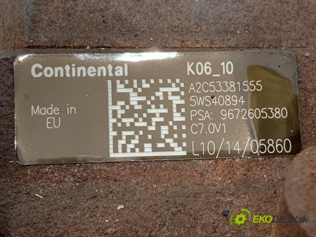 CITROEN C4 PICASSO I nadwozie wielkoprzestrzenne (MPV) 2012 82 kW 1.6 HDi 110 1560 pumpa vstřikovací 9672605380 (Vstřikovací čerpadlo)