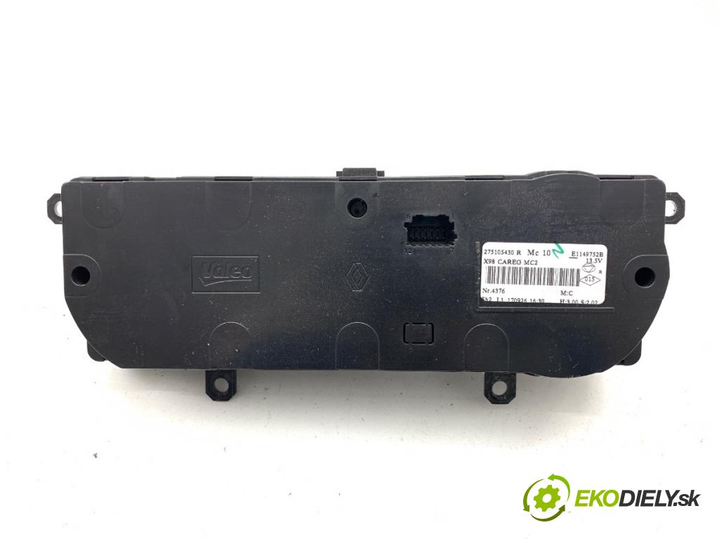 RENAULT CLIO IV liftback 2017 54 kW 1.2 16V 1149 Panel ovládania kúrenia 275105430R (Prepínacie páčky pod volantom)