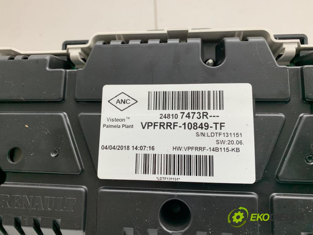 OPEL VIVARO B Platforma / podwozie 2018 88 kW 1.6 CDTI (03) 1598 prístrojovka 248107473R (Přístrojová deska)