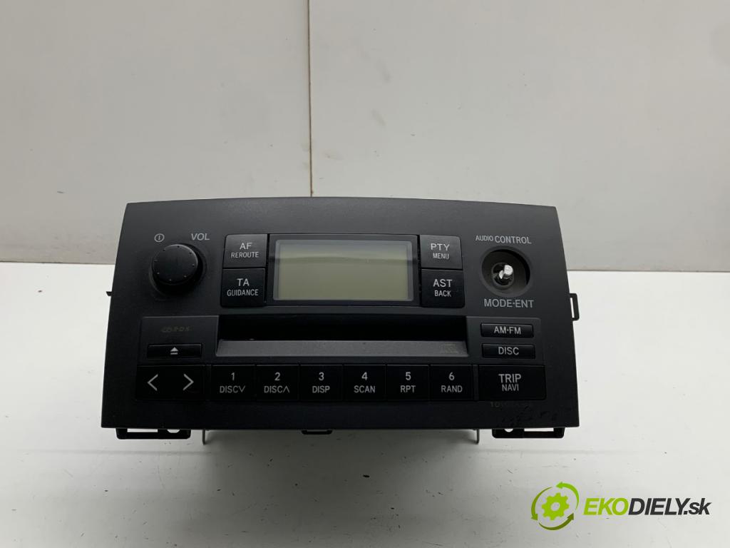 TOYOTA COROLLA E12 nadwozie wielkoprzestrzenne (MPV) 2002 66 kW 2.0 D-4D (CDE120_) 1995 RADIO 86120-13060-B0 (Audio zařízení)
