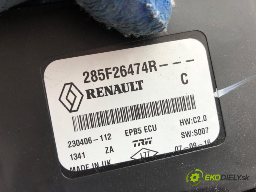 RENAULT GRAND SCENIC IV nadwozie wielkoprzestrzenne (MPV) 2017 81 kW 1.5 dCi 110 1461 Modul brzdy ručnej brzdy 285F26474R