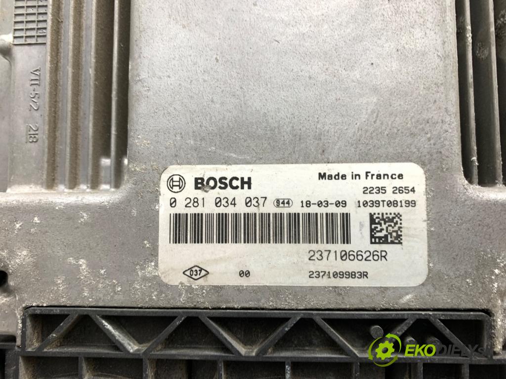 OPEL VIVARO B Platforma / podwozie 2018 88 kW 1.6 CDTI (03) 1598 riadiaca jednotka Motor 0281034037 (Riadiaca jednotka)