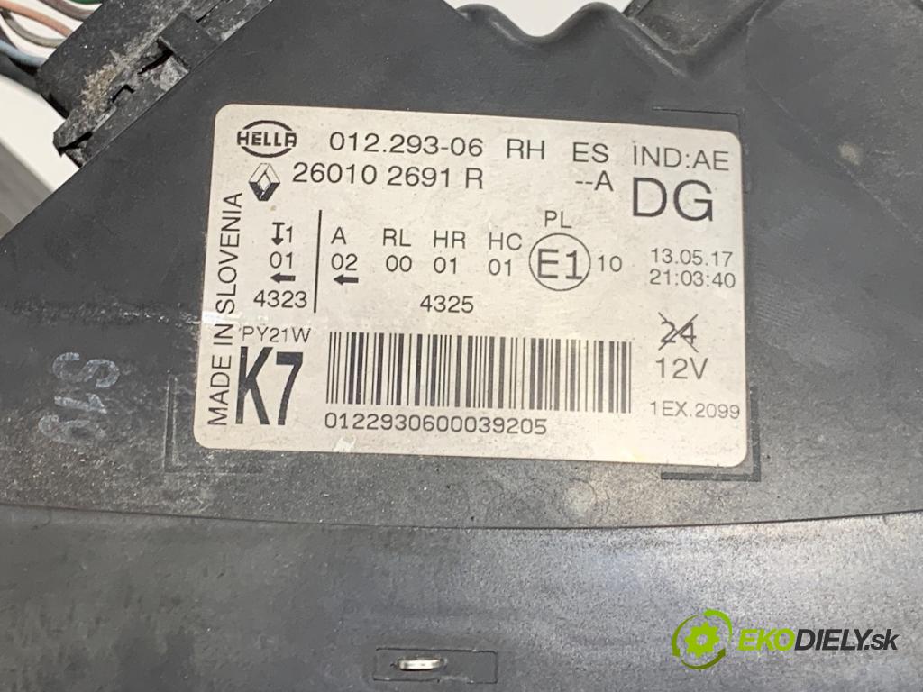 RENAULT GRAND SCENIC IV nadwozie wielkoprzestrzenne (MPV) 2017 81 kW 1.5 dCi 110 1461 světlomet pravý přední část 260102691R