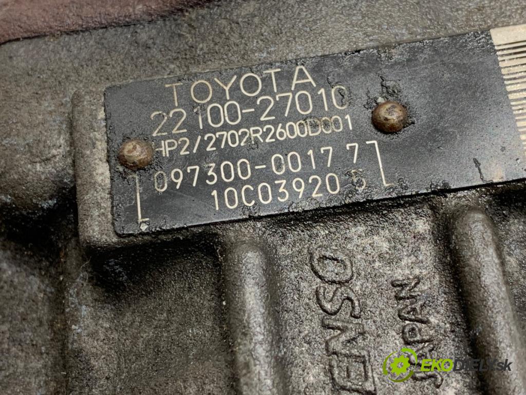 TOYOTA COROLLA E12 nadwozie wielkoprzestrzenne (MPV) 2002 66 kW 2.0 D-4D (CDE120_) 1995 pumpa vstřikovací 22100-27010 (Vstřikovací čerpadlo)