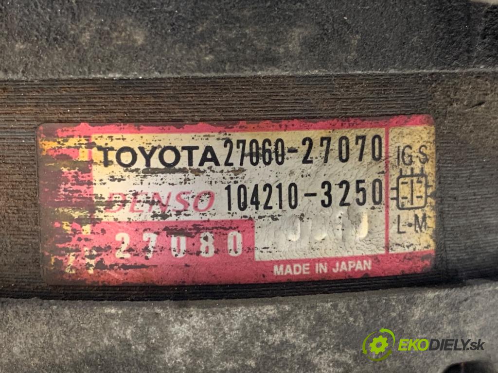 TOYOTA COROLLA E12 nadwozie wielkoprzestrzenne (MPV) 2002 66 kW 2.0 D-4D (CDE120_) 1995 Alternátor 27060-27070 (Alternátor)
