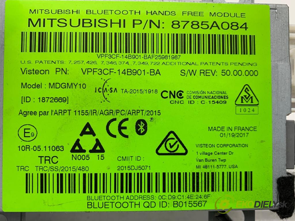 MITSUBISHI OUTLANDER III SUV 2017 110 kW 2.0 4WD (GF7W) 1998 Modul BLUETOOTH 8785A084 (Riadiaca jednotka ostatné)