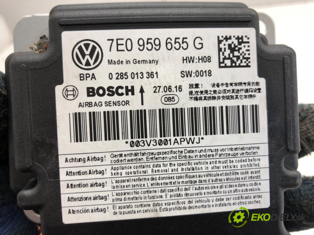 VW TRANSPORTER T6 Autobus 2016 75 kW 2.0 TDI 1968 senzor airbag 7E0959655G (Snímač)