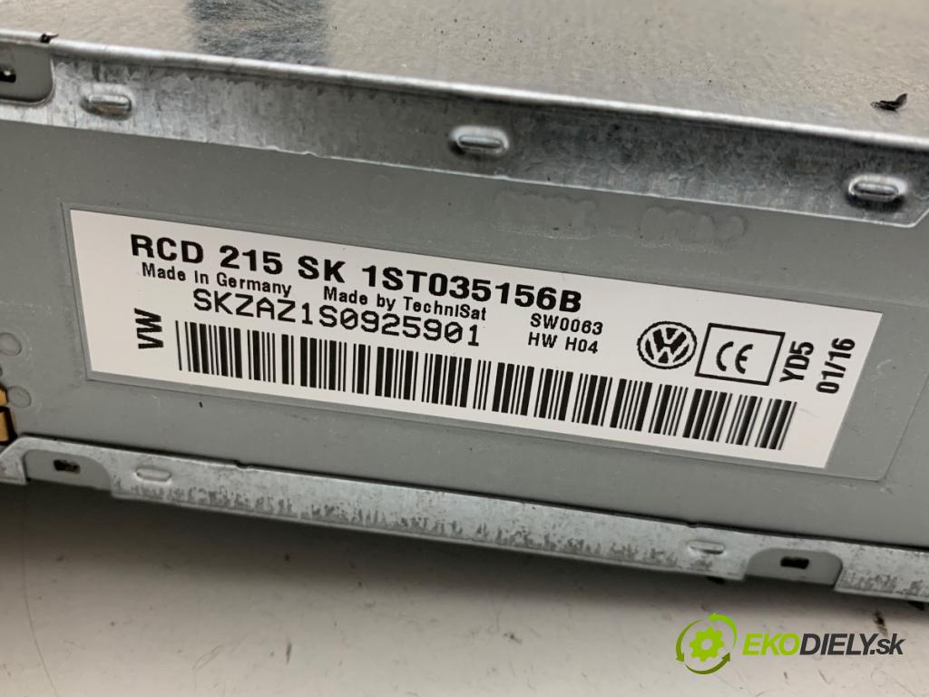 SKODA CITIGO liftback 2016 44 kW 1.0 999 RADIO 1ST035156B (Audio zařízení)