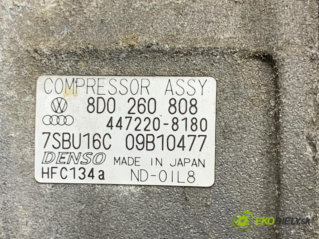 AUDI A6 C5 sedan 2001 85 kW 1.9 TDI 1896 kompresor klimatizace 8D0260808 (Kompresor klimatizace)