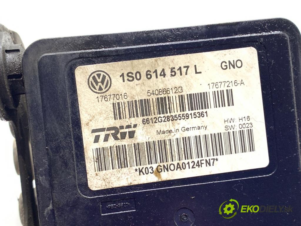 SKODA CITIGO liftback 2016 44 kW 1.0 999 Pumpa ABS 1S0614517L (Pumpa ABS)