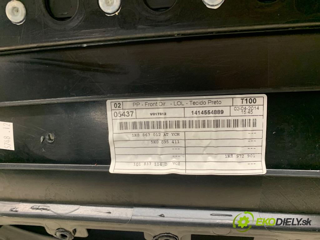 VW SCIROCCO III coupe 2014 118 kW 1.4 TSI 1390 ča dveře pravý přední část