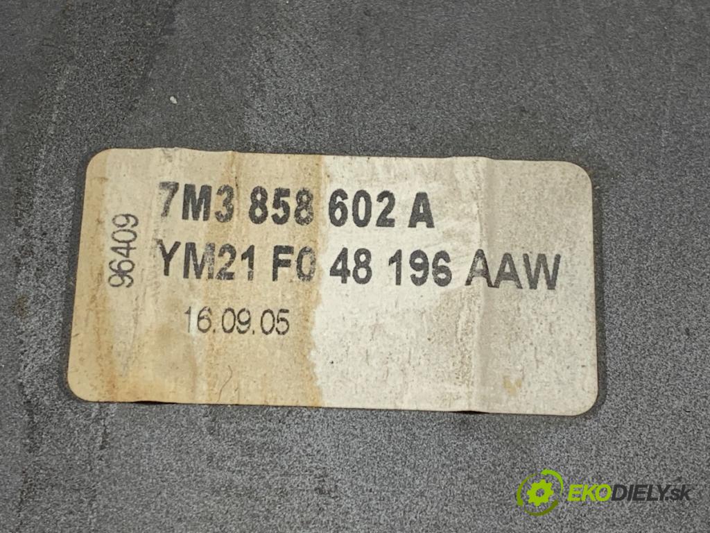SEAT ALHAMBRA I nadwozie wielkoprzestrzenne (MPV) 2005 96 kW 1.9 TDI 1896 držák na nápoje 7M3858602A (Držák nápojů)