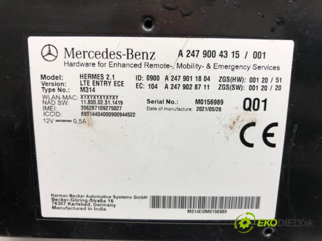 MERCEDES-BENZ eSPRINTER Skrzynia Skrzynia 2021 85 kW Electric (910.633) Modul komunikacia A2479004315