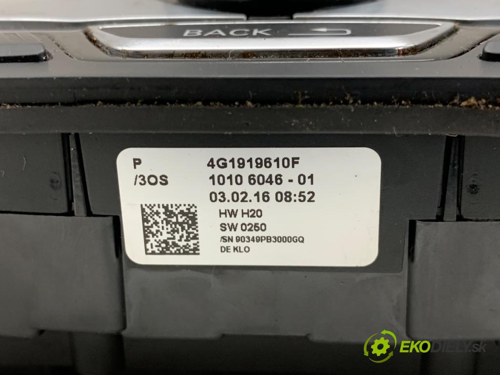 AUDI A6 C7 Kombi 2016 160 kW 3.0 TDI quattro 2967 Panel ovládaní radia 4G1919610F (Páčky pod volantem)