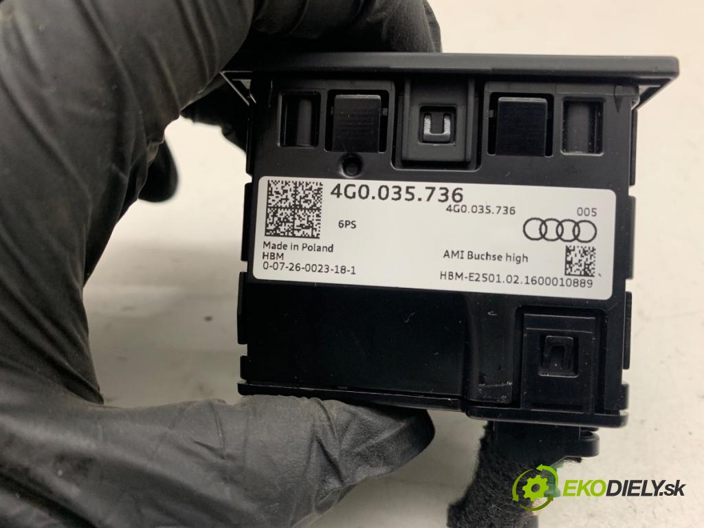 AUDI A6 C7 Kombi 2016 160 kW 3.0 TDI quattro 2967 HNÍZDO: USB ,4G0035736