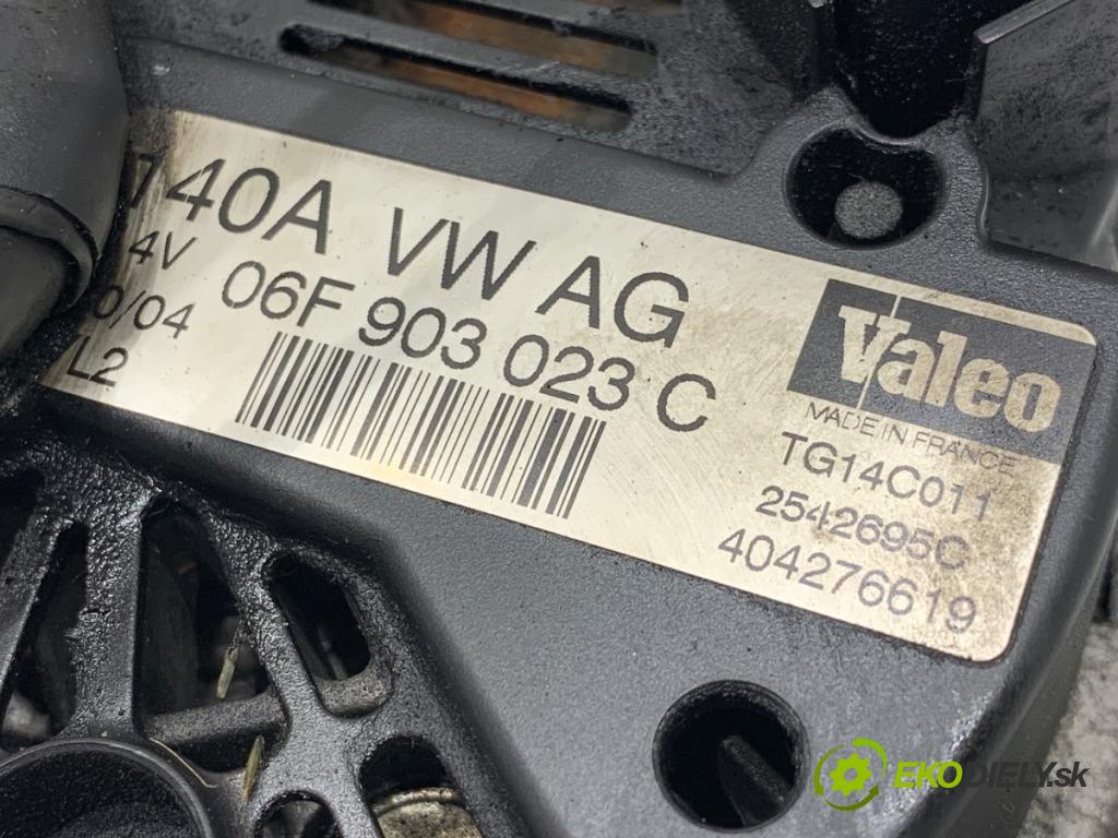 VW GOLF V liftback 2004 103 kW 2.0 TDI 1968 Alternátor 06F903023C (Alternátor)