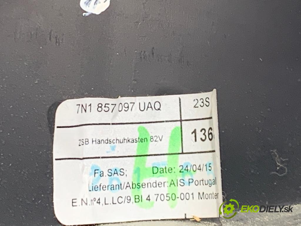VW SHARAN nadwozie wielkoprzestrzenne (MPV) 2015 103 kW 2.0 TDI 1968 Priehradka, kastlík spolujazdca 7N1857114 (Priehradka (kastlík))