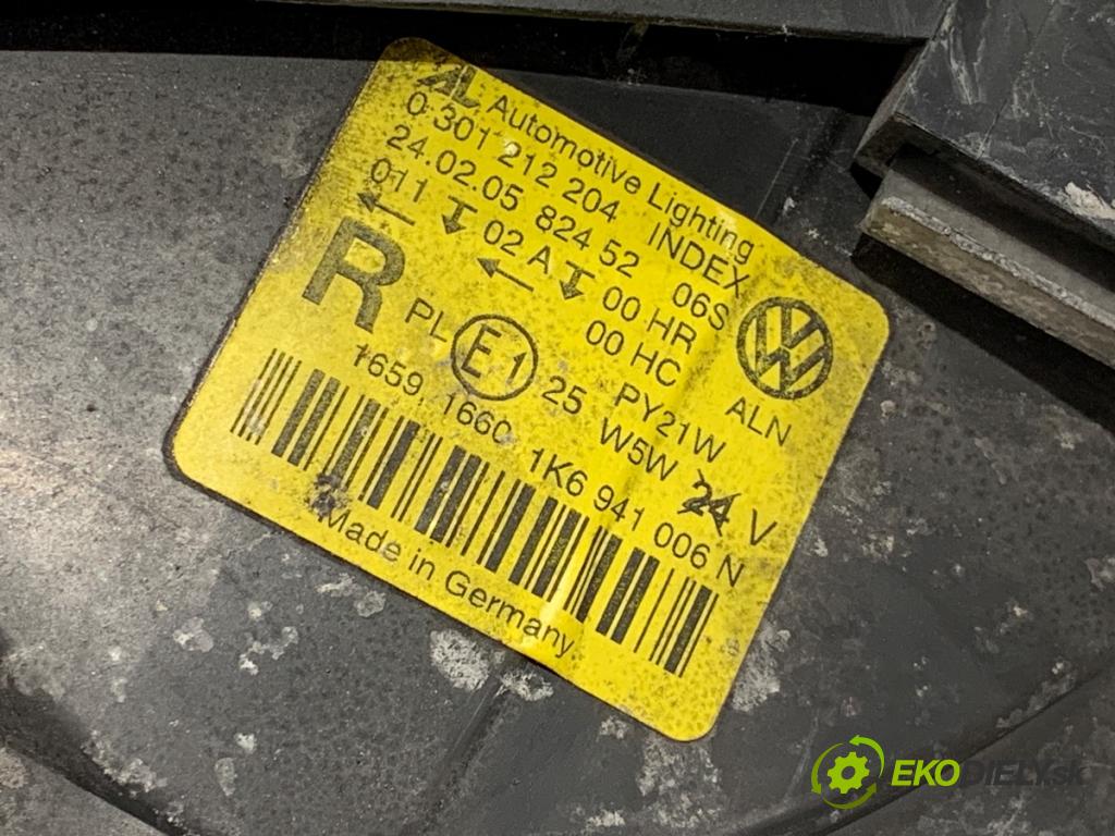 VW GOLF V liftback 2004 77 kW 1.9 TDI 1896 světlomet pravý přední část 1K6941006N