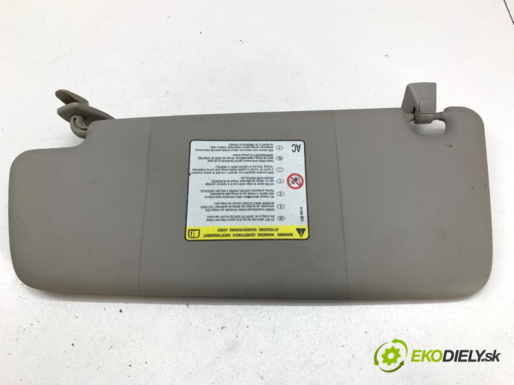 OPEL MERIVA B nadwozie wielkoprzestrzenne (MPV) 2010 88 kW 1.4 (75) 1364 Clona slnečná pravy