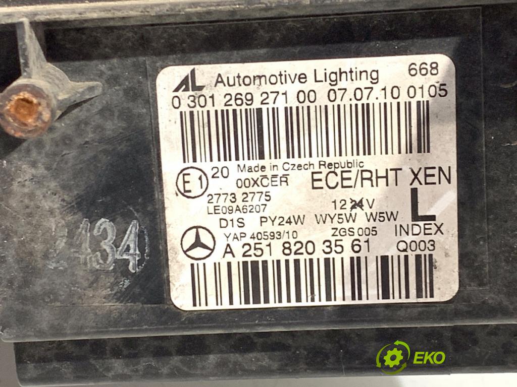 MERCEDES-BENZ W251 nadwozie wielkoprzestrzenne (MPV) 2010 195 kW R 350 CDI 4-matic (251.023, 251.123) 2987 Svetlomet pravy predný A2518203561