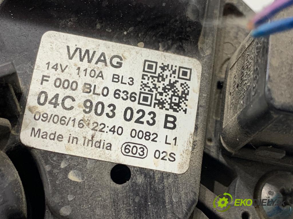 SKODA CITIGO liftback 2016 44 kW 1.0 999 Alternátor 04C903023B (Alternátor)